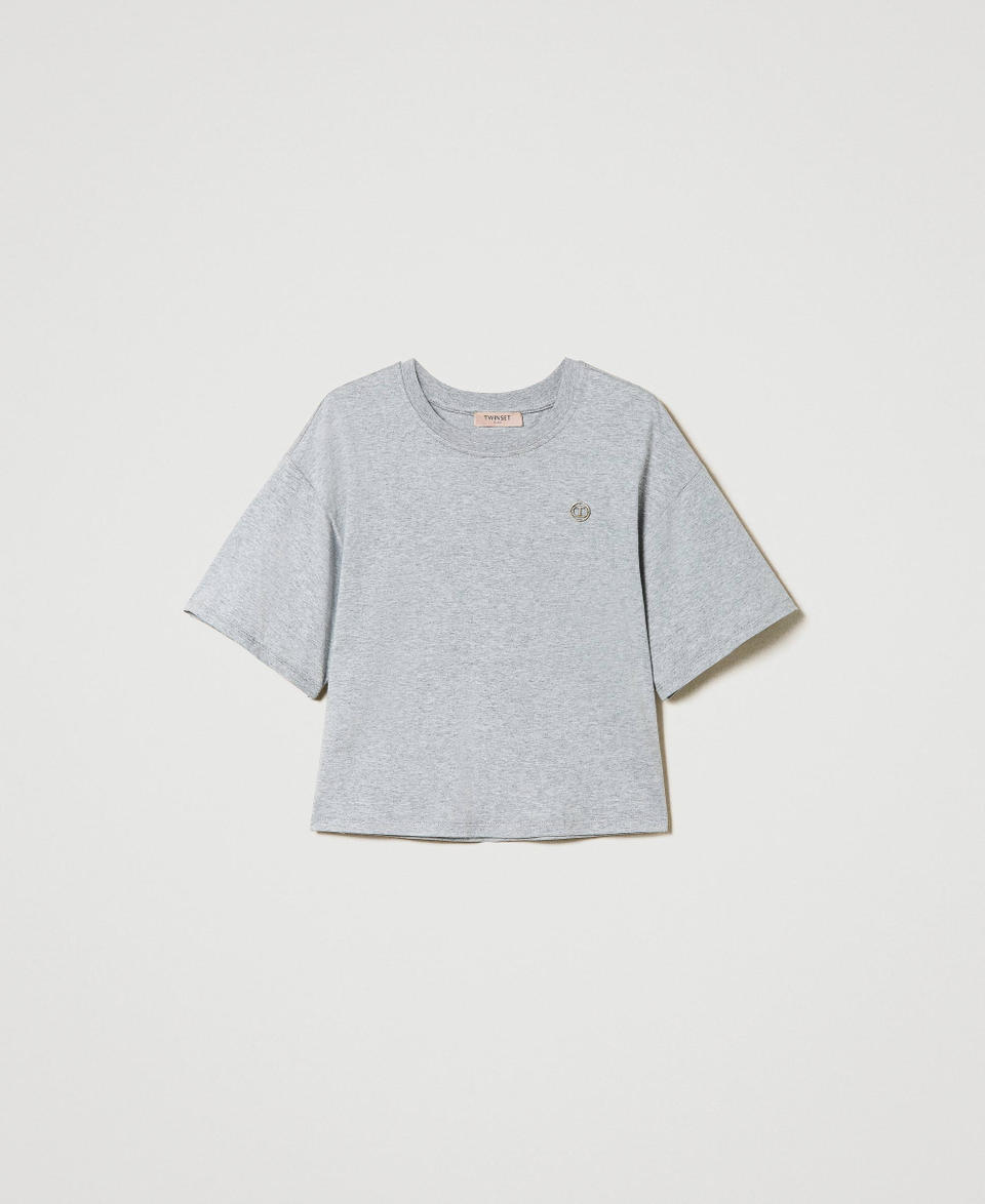 Twin Set T-shirt mélange con Oval T Offerta speciale