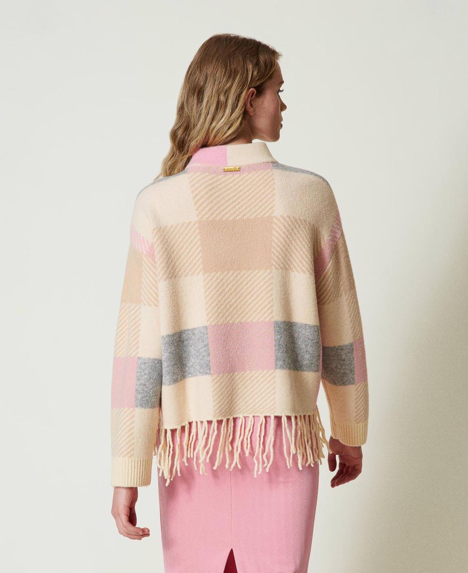 Twin Set Maglia jacquard con frange Comprare a buon mercato