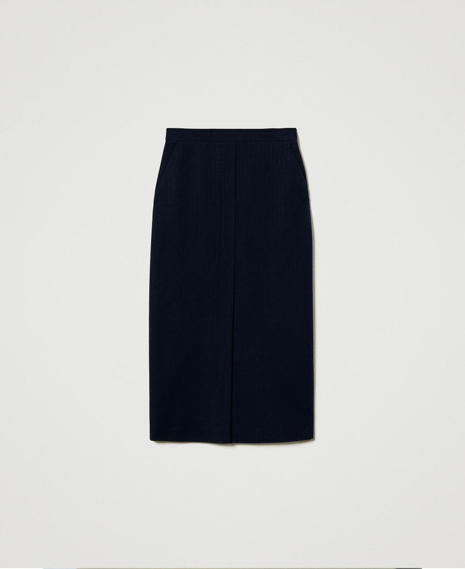 Twin Set Gonna longuette gessata lurex Offerta natalizia