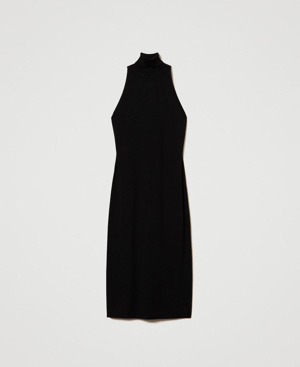Twin Set Abito halter longuette in maglia Offerta Pasqua