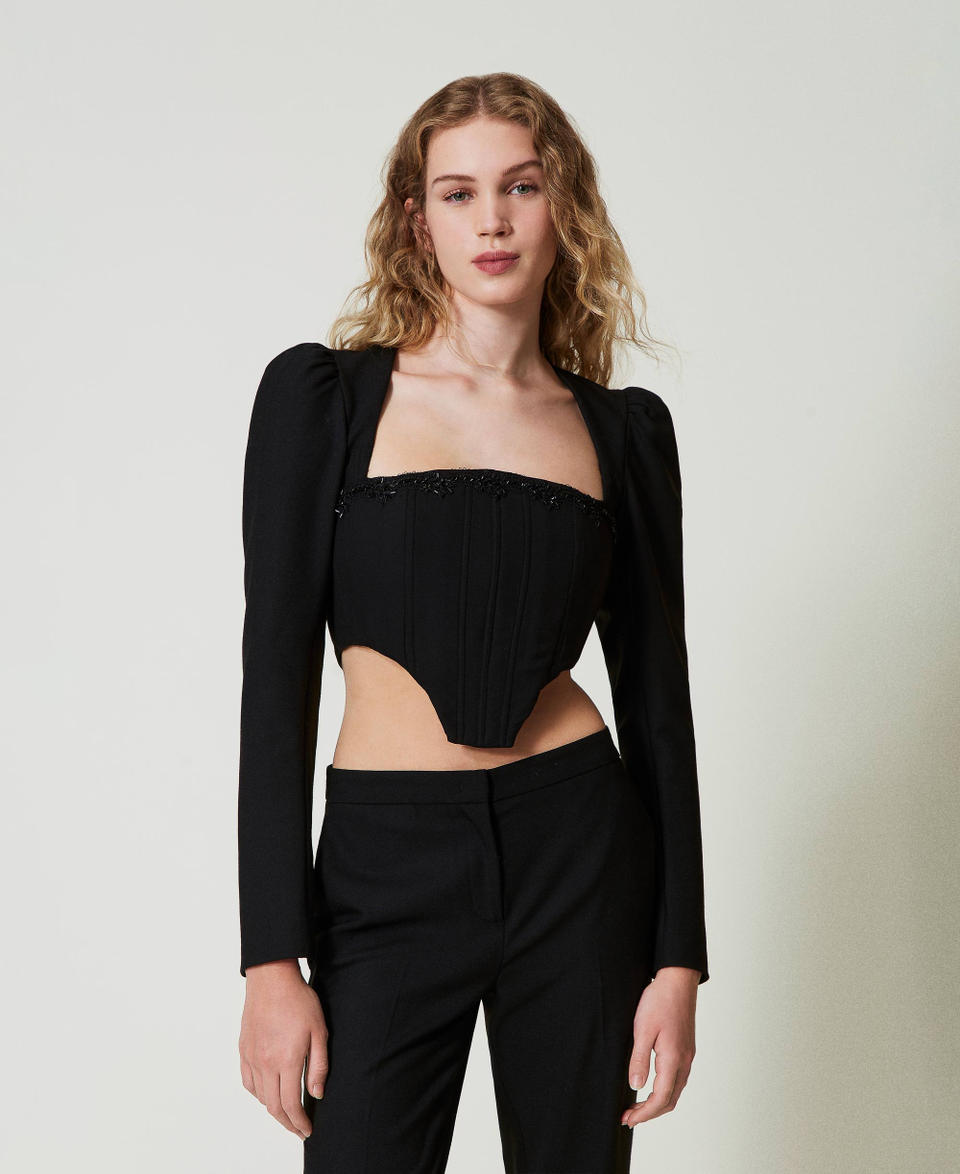 Twin Set Top bustier con ricamo Offerta San Valentino