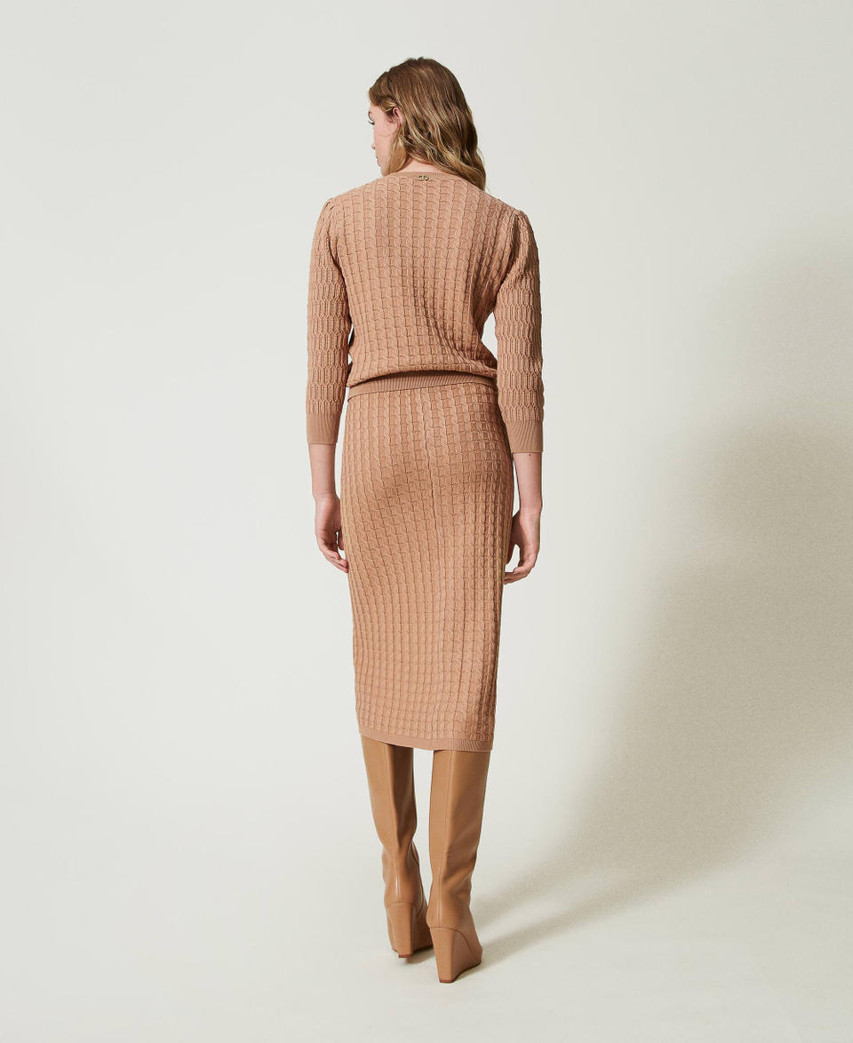 Twin Set Gonna longuette fitted in maglia con bottoni Offerte giornaliere