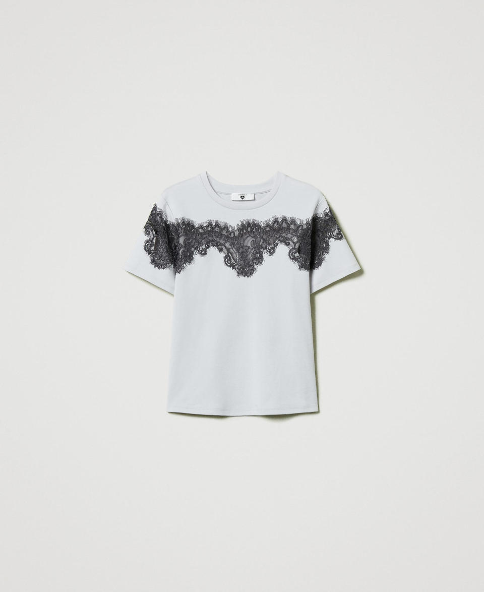 Twin Set T-shirt regular con pizzo intarsiato Prezzo basso
