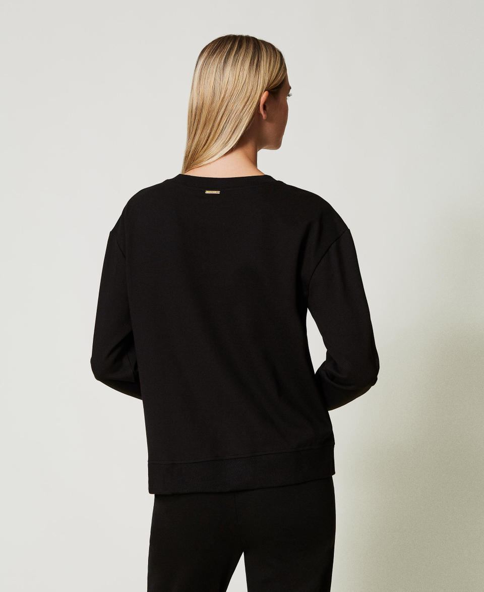 Twin Set Felpa con inserto plissé e pizzo Ritorno libero