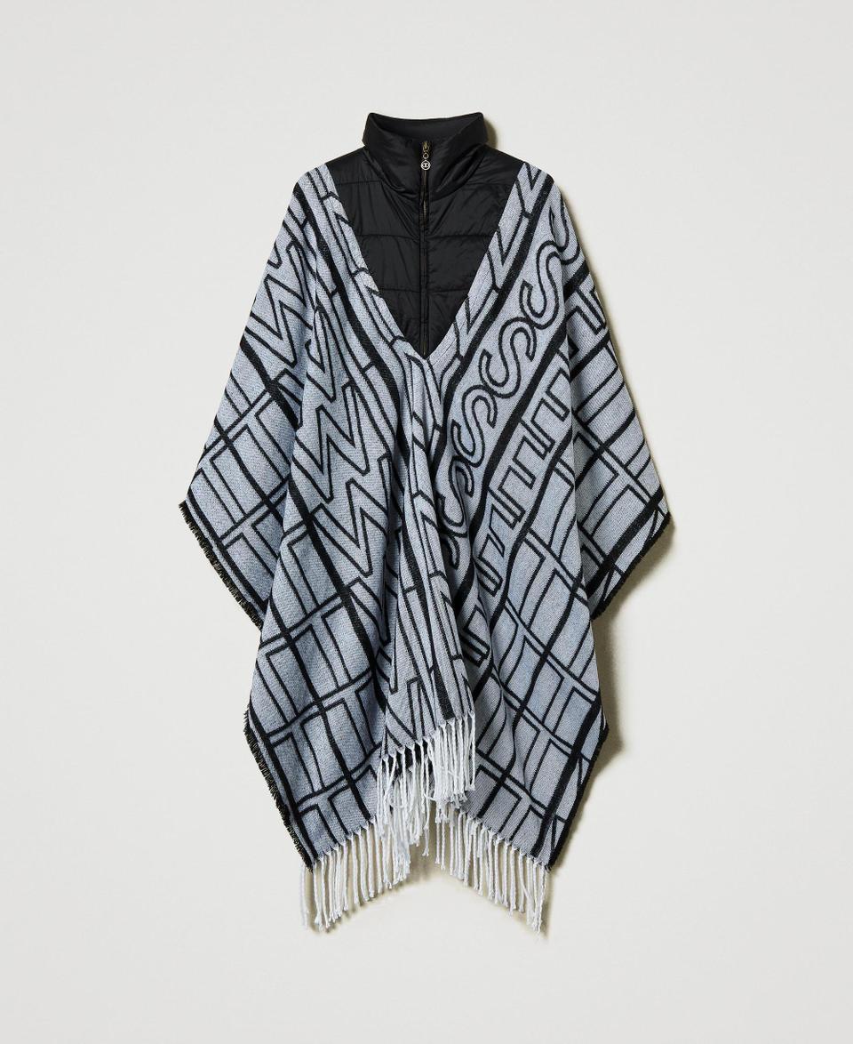 Twin Set Poncho jacquard con logo Latest stili