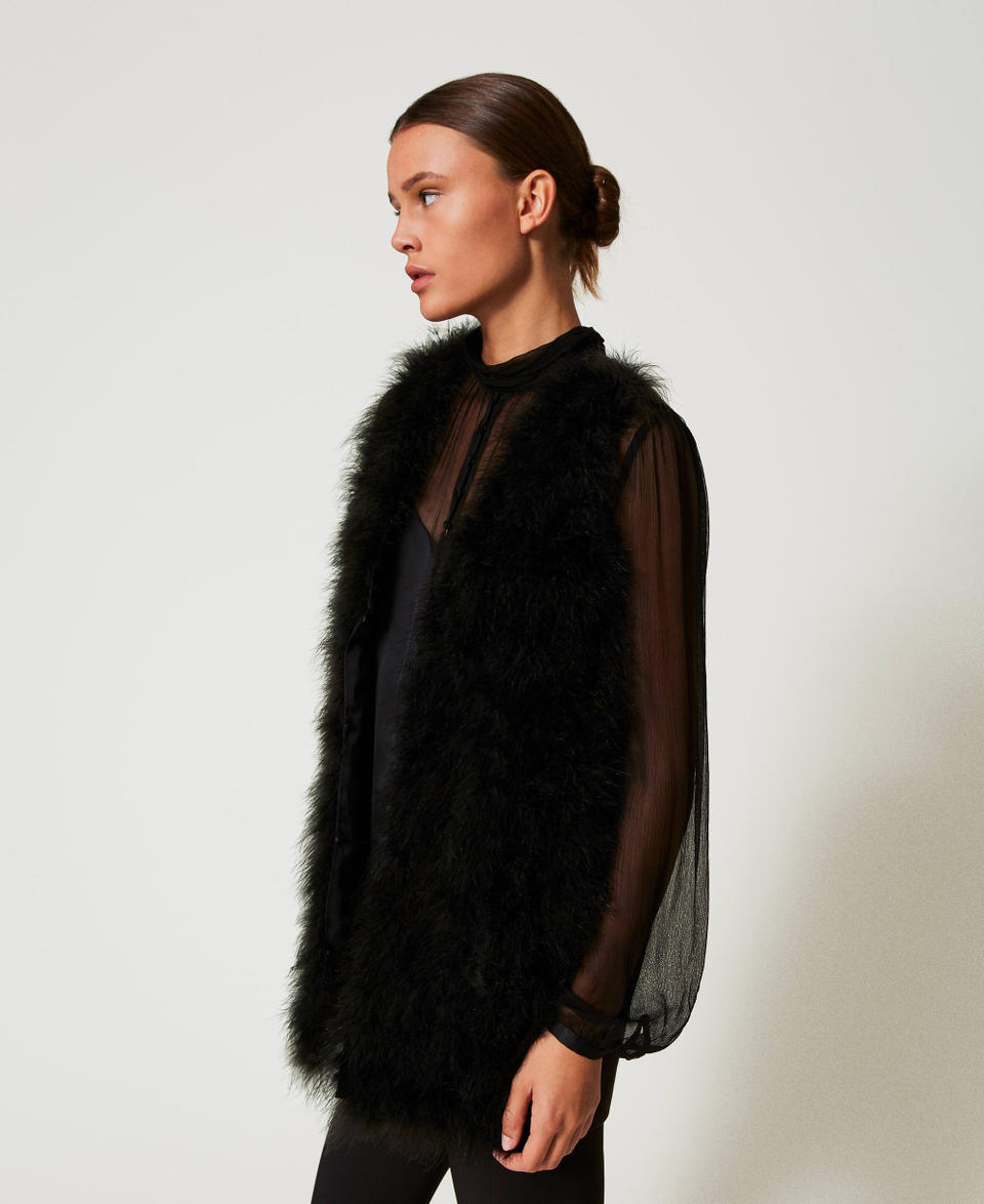 Twin Set Gilet con piume 50% di sconto per tempo limitato
