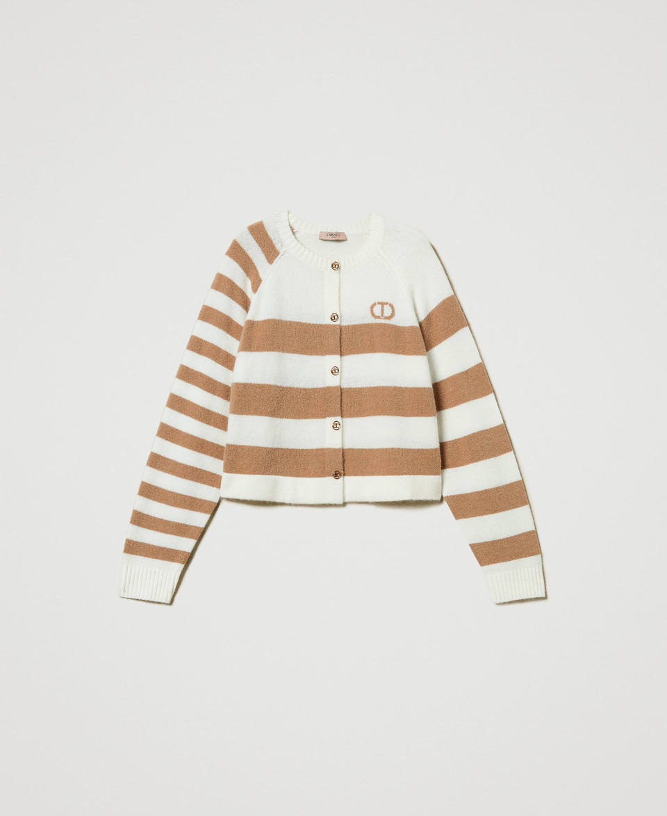 Twin Set Cardigan a righe bicolore Qualità Garantita