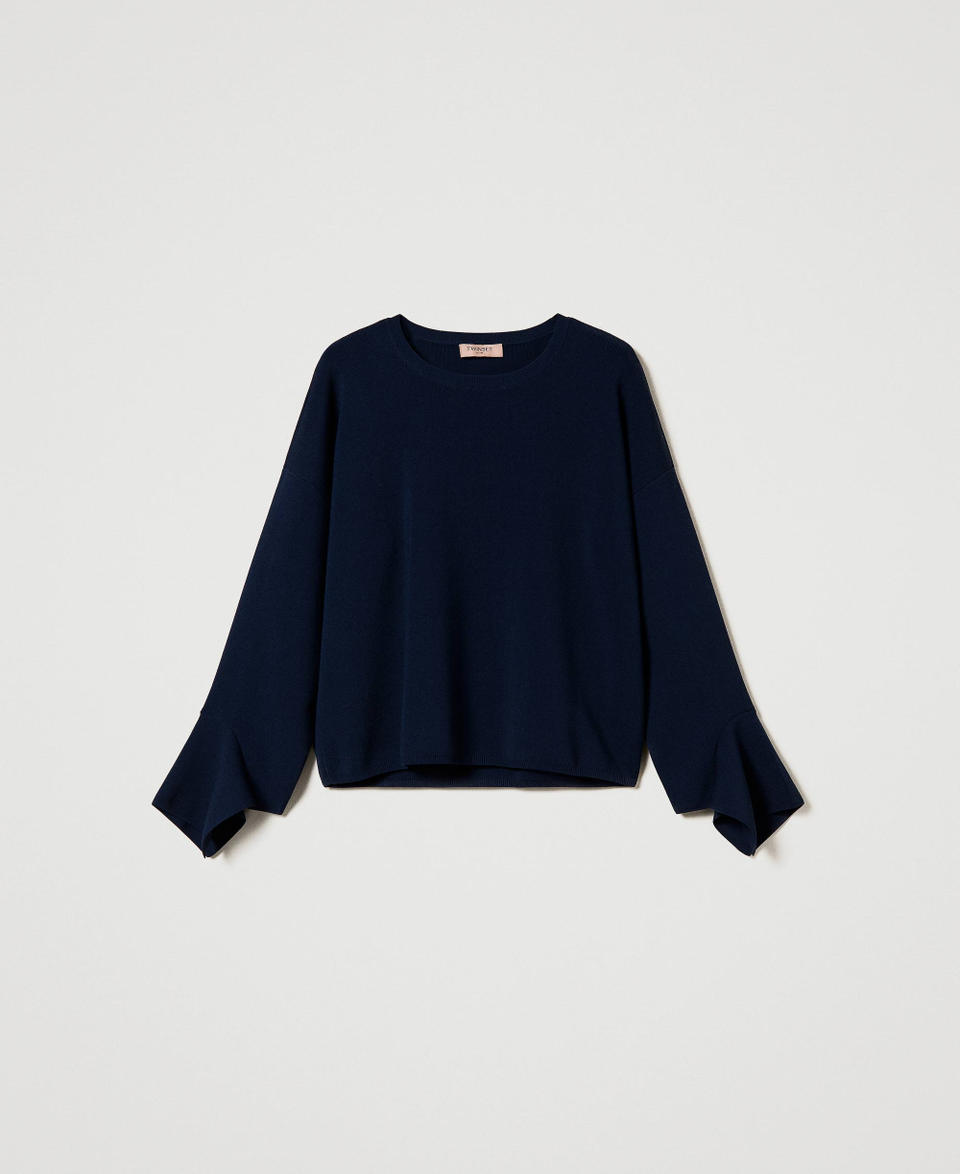 Twin Set Maglia girocollo con volant Negozi Online