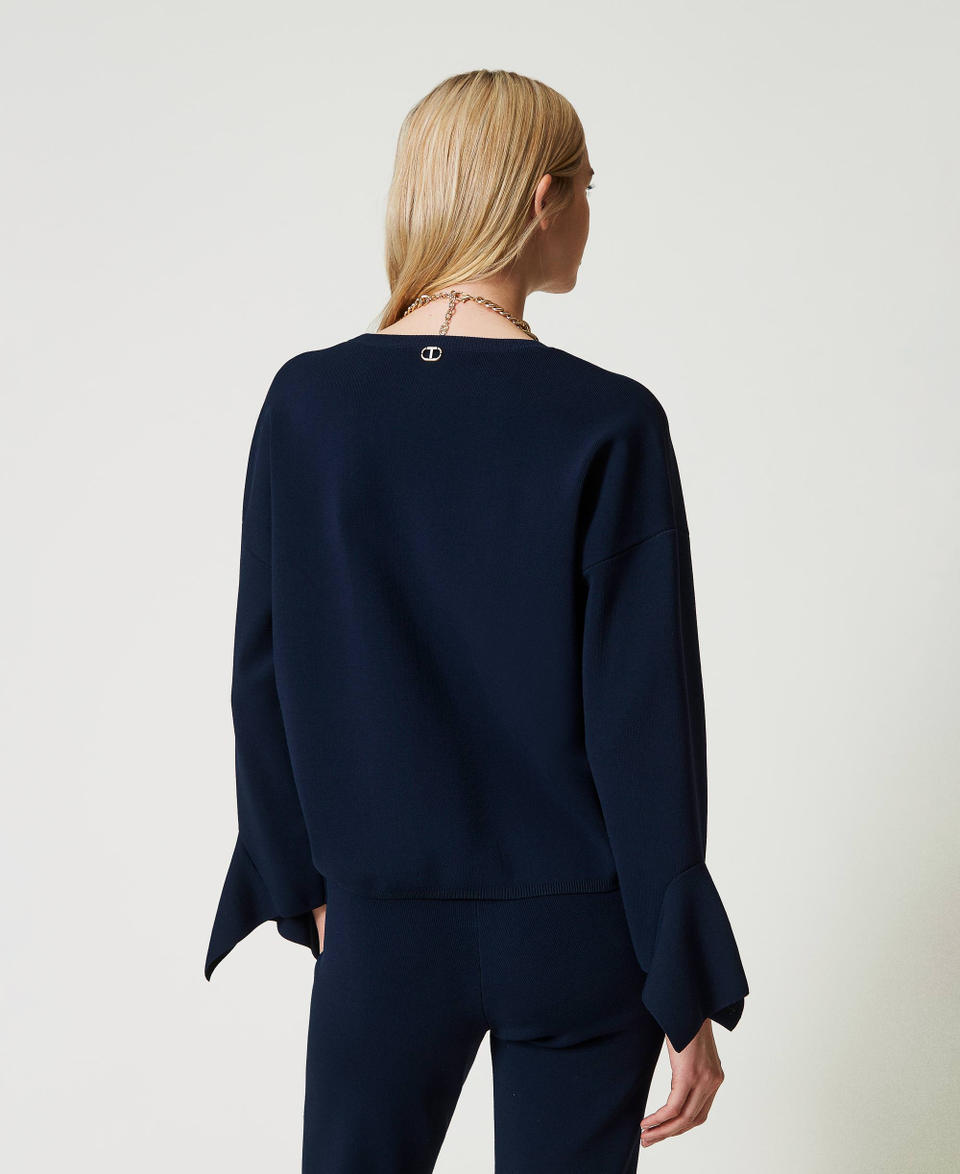 Twin Set Maglia girocollo con volant Negozi Online