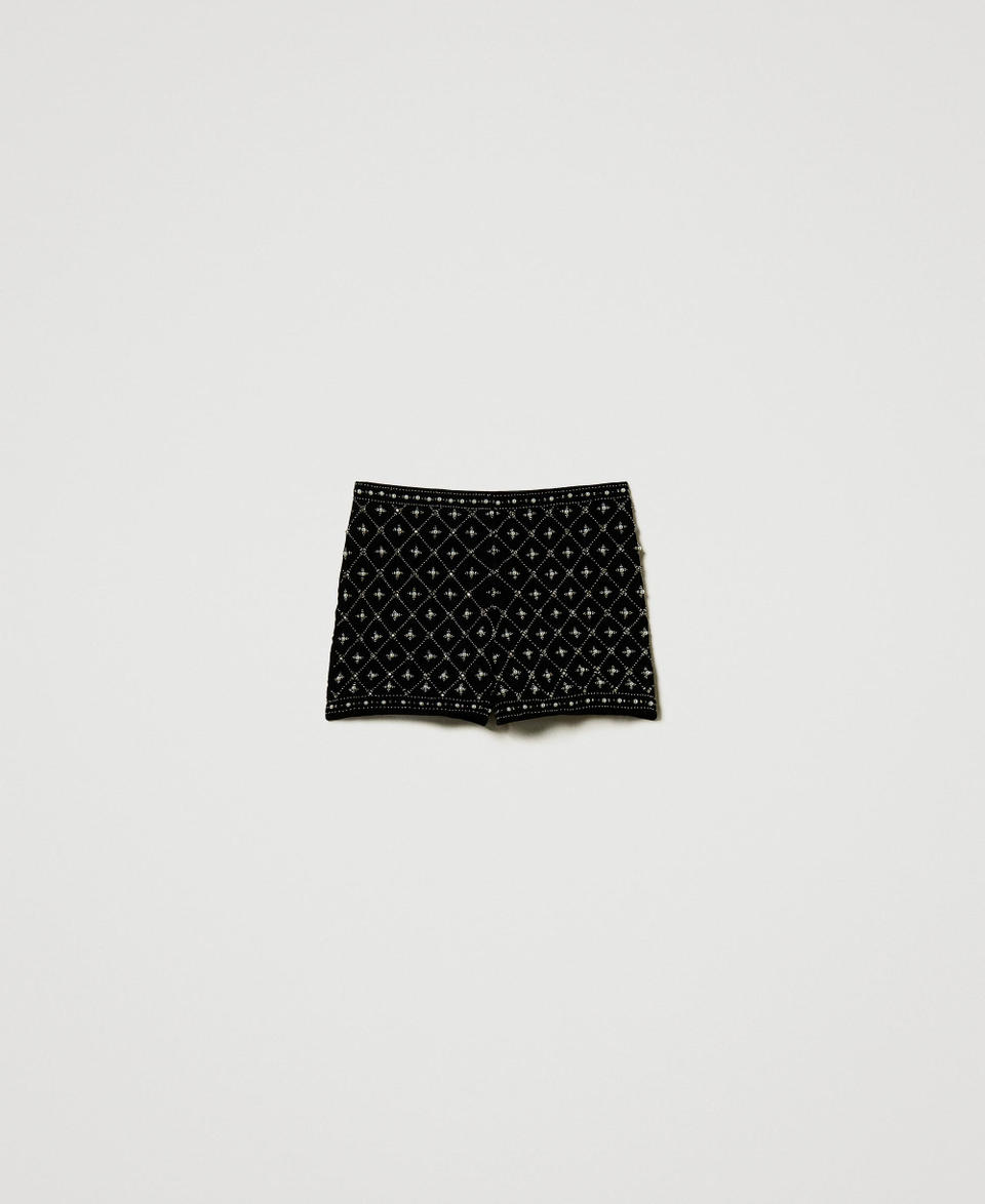 Twin Set Shorts in velluto ricamato Presa