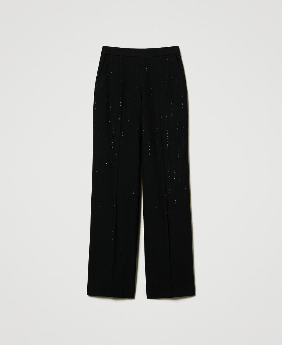 Twin Set Pantaloni in panno con paillettes Offerta