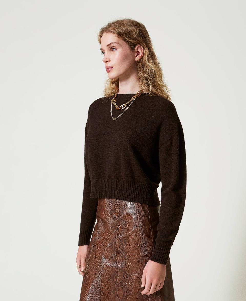 Twin Set Maglia girocollo in eco-cashmere Economico