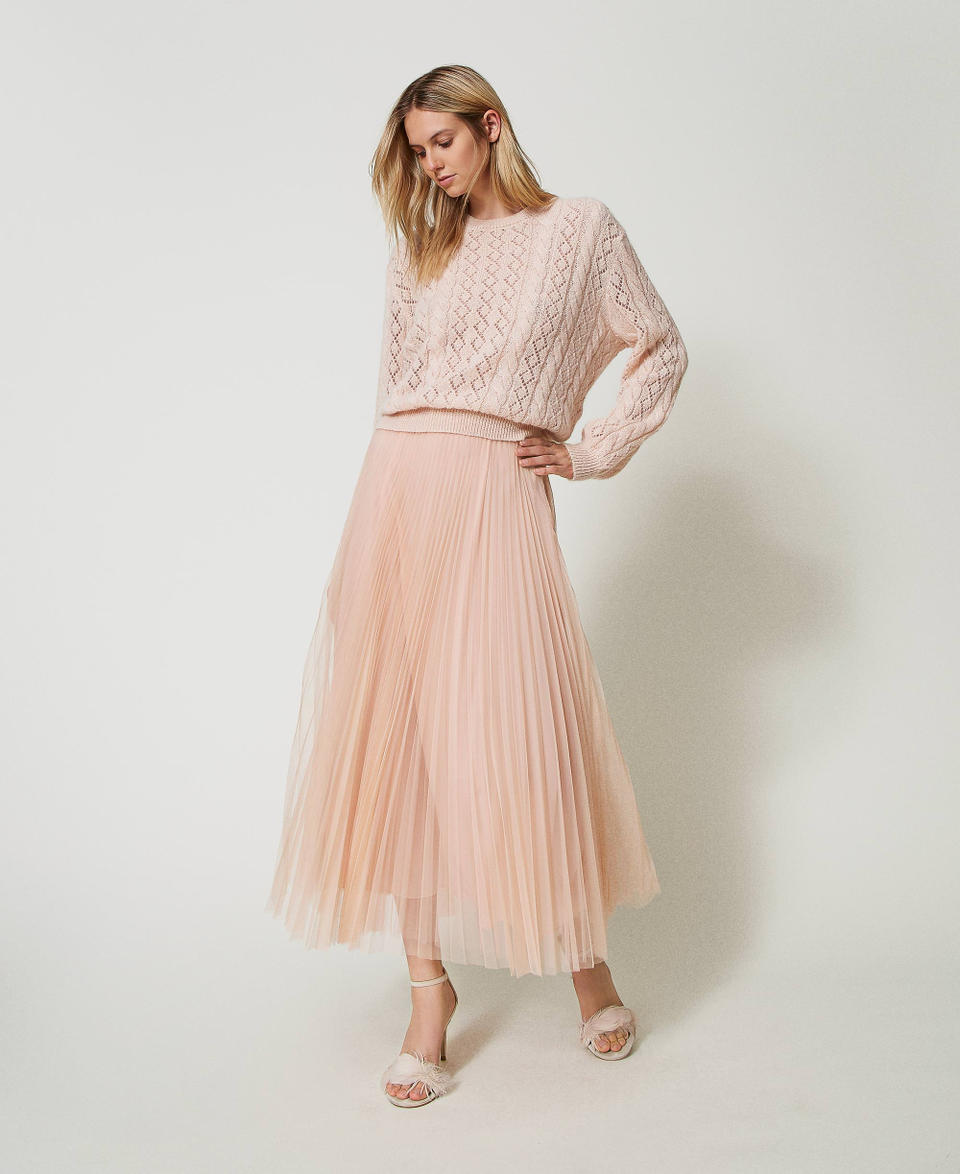 Twin Set Gonna lunga in tulle plissé Vendite Flash