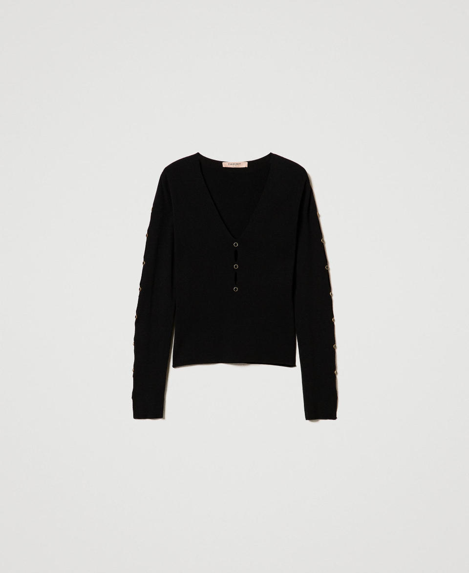Twin Set Maglia con cut-out e borchie Flash Sale