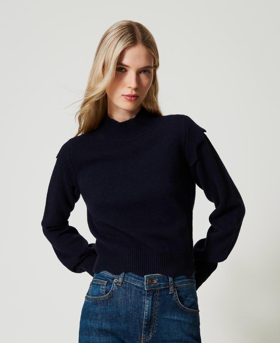 Twin Set Maglia in lana e cashmere con smerli Offerta esclusiva