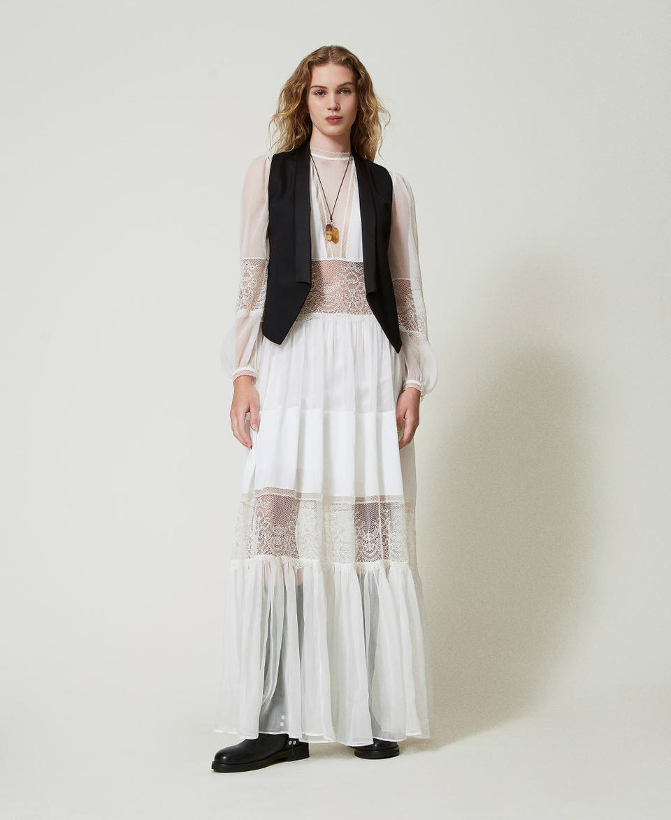 Twin Set Gilet in serge misto lana Online Outlet