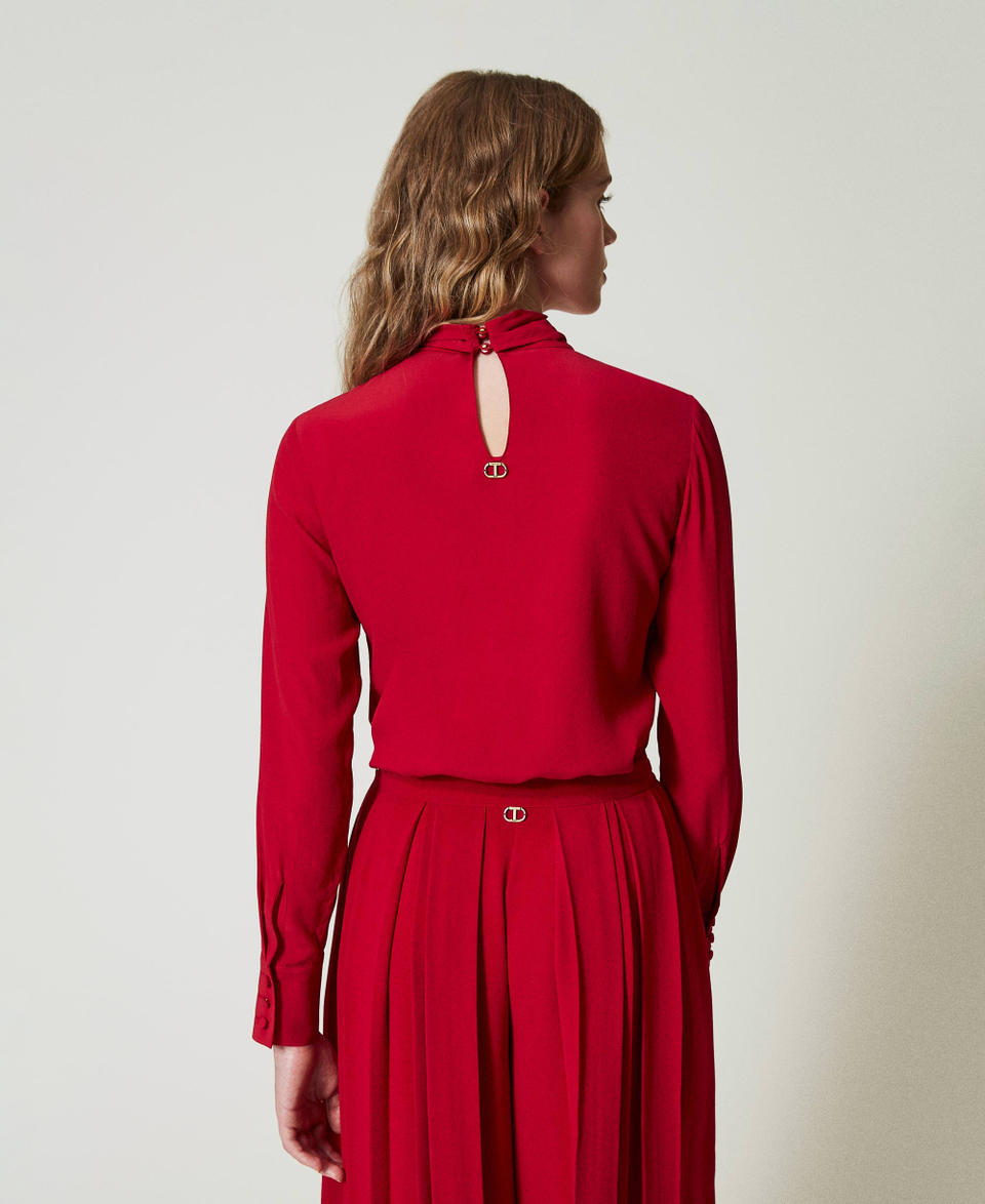 Twin Set Blusa misto seta con fiocco Offerte speciali