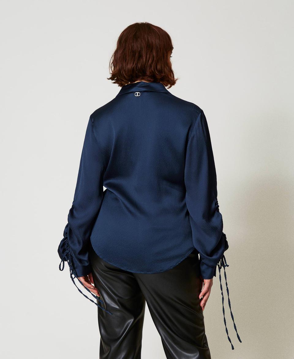 Twin Set Camicia in raso martellato con oblò Enormi risparmi