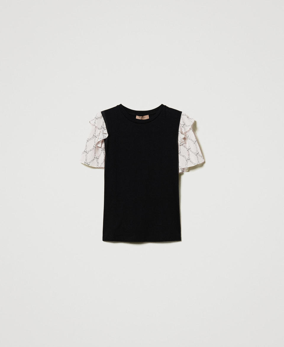 Twin Set T-shirt con maniche in creponne Prezzo basso