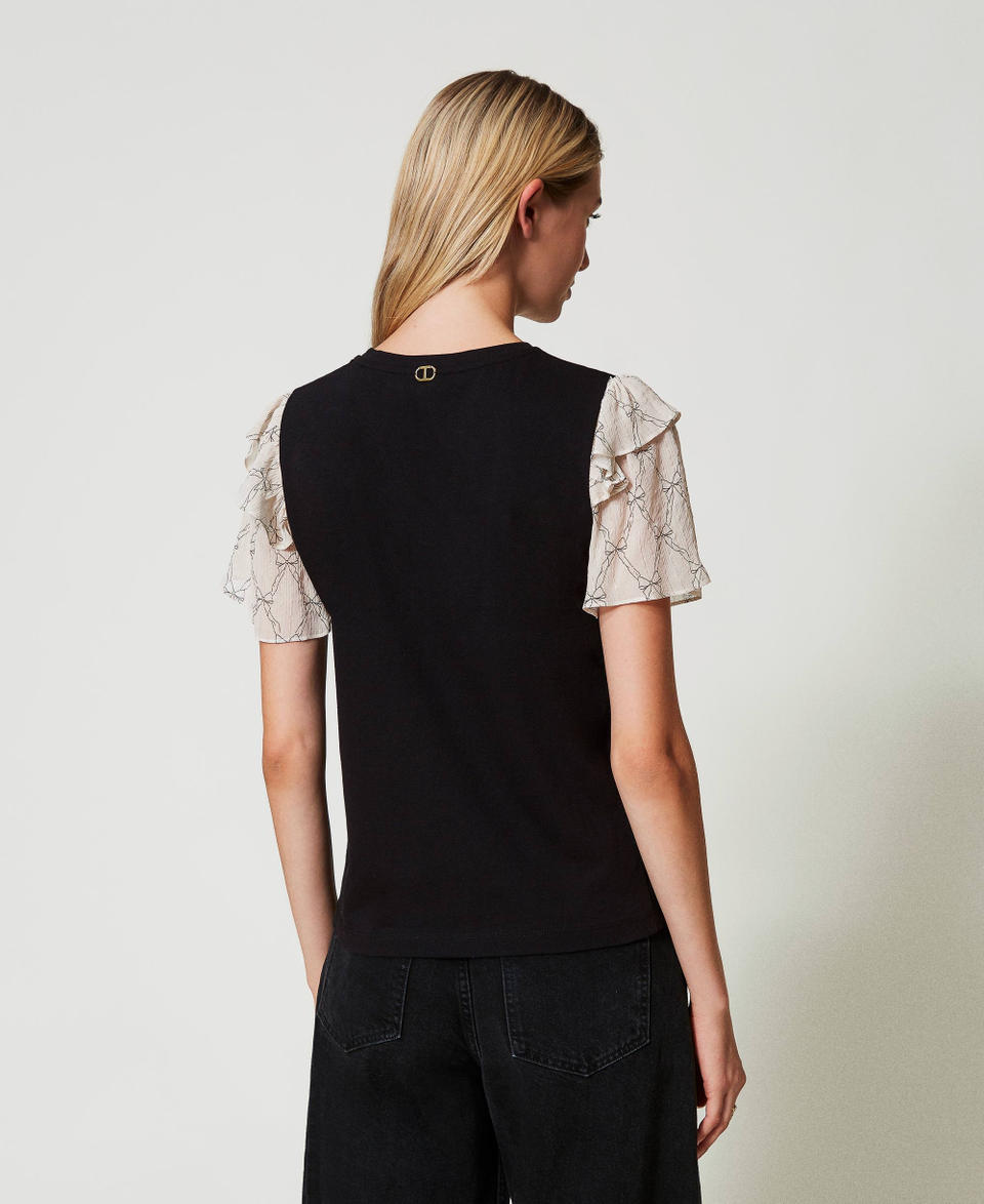 Twin Set T-shirt con maniche in creponne Prezzo basso