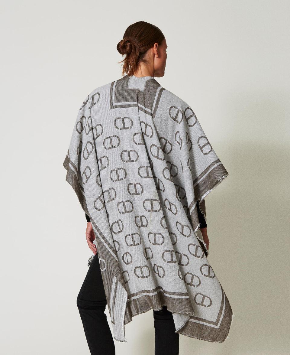Twin Set Poncho jacquard con Oval T Solo un giorno rimasto