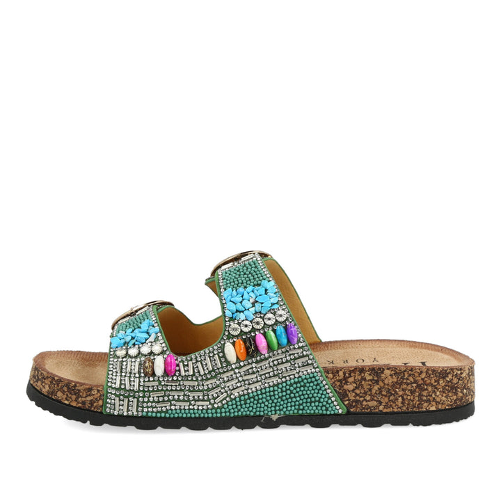 Uma Parker Sandali Doppia Fibbia Green 10.01.24PGR In Saldo
