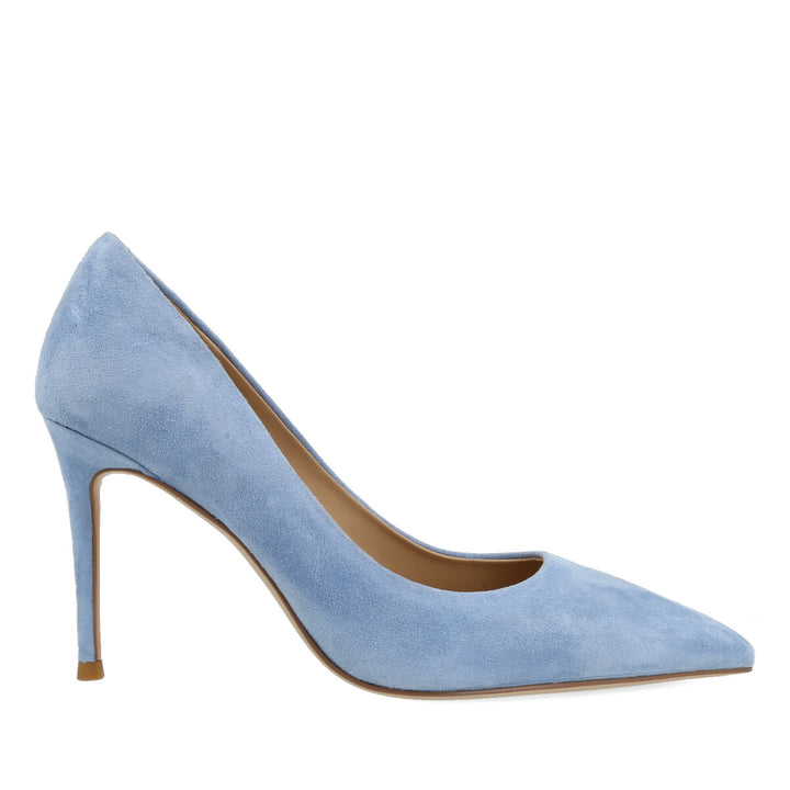 Uma Parker Decollete in Camoscio Light Blu Shopping Online
