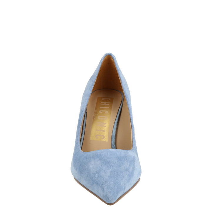Uma Parker Decollete in Camoscio Light Blu Shopping Online