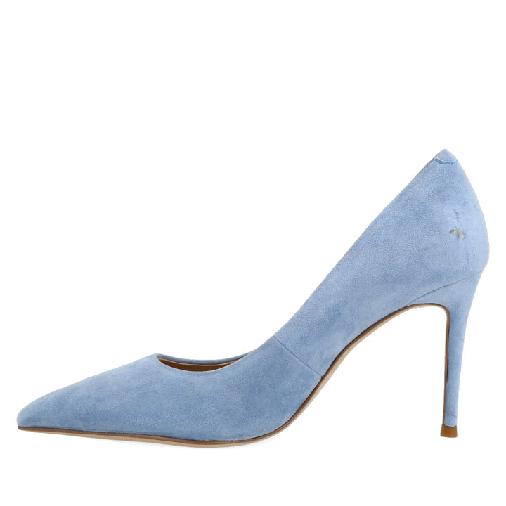 Uma Parker Decollete in Camoscio Light Blu Shopping Online