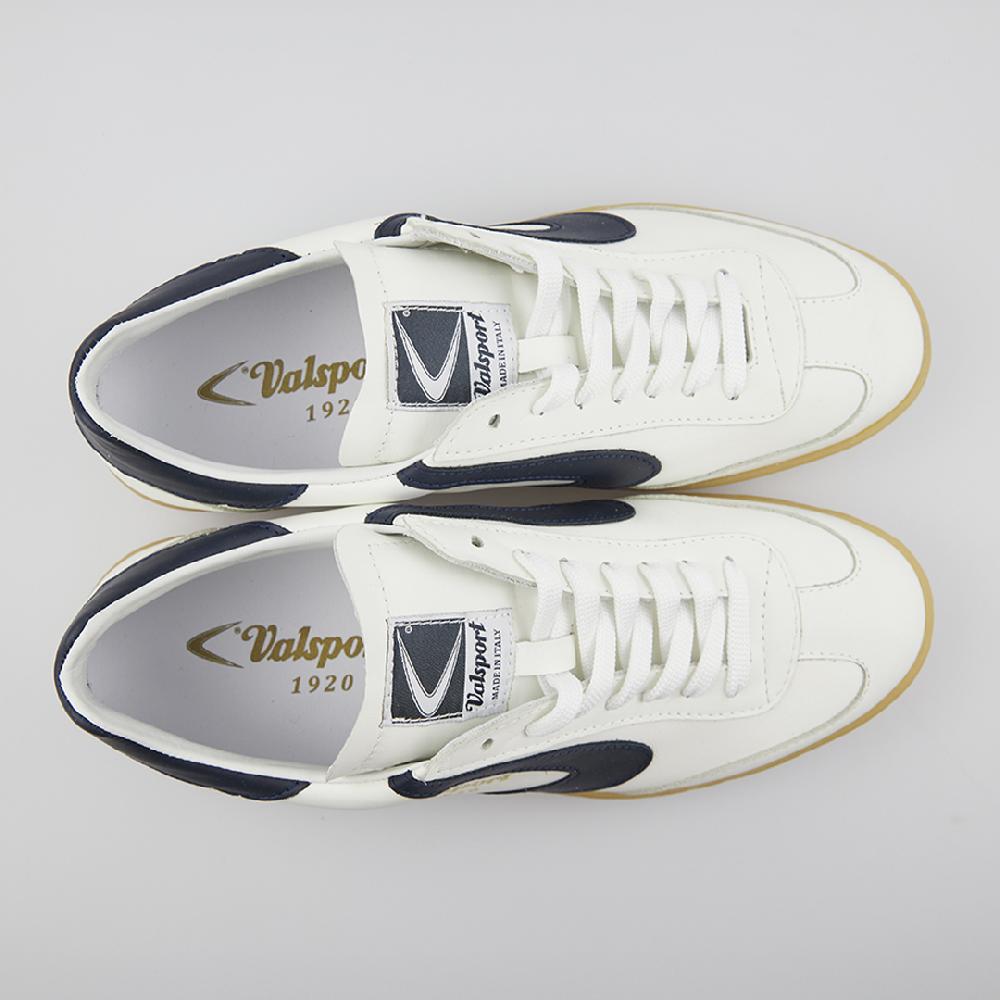 ﻿Valsport Olimpia Leather Bianco Blu Consegna Veloce