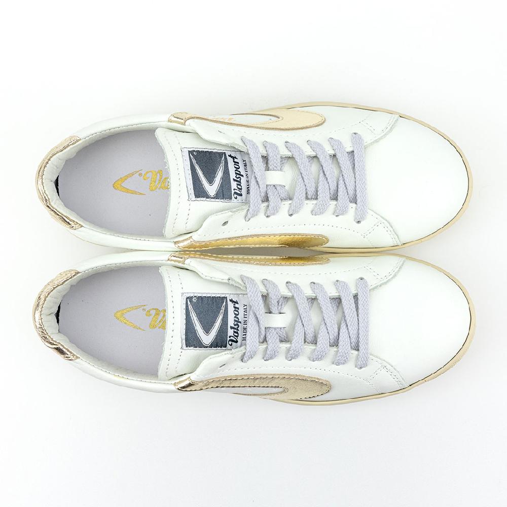 Valsport Tournament Classic Metal Leather Bianco Oro Laminato Soddisfazione Garantita