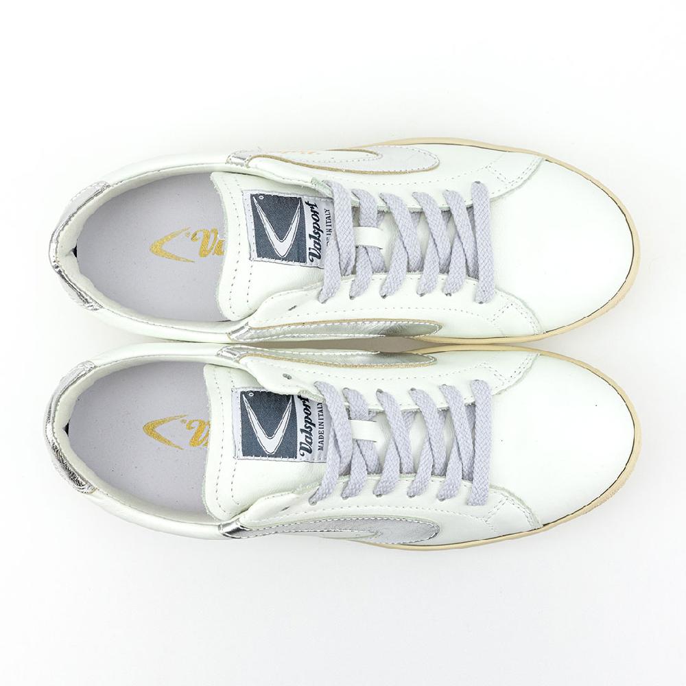 Valsport Tournament Classic Metal Leather Bianco Argento Laminato Consegna Veloce