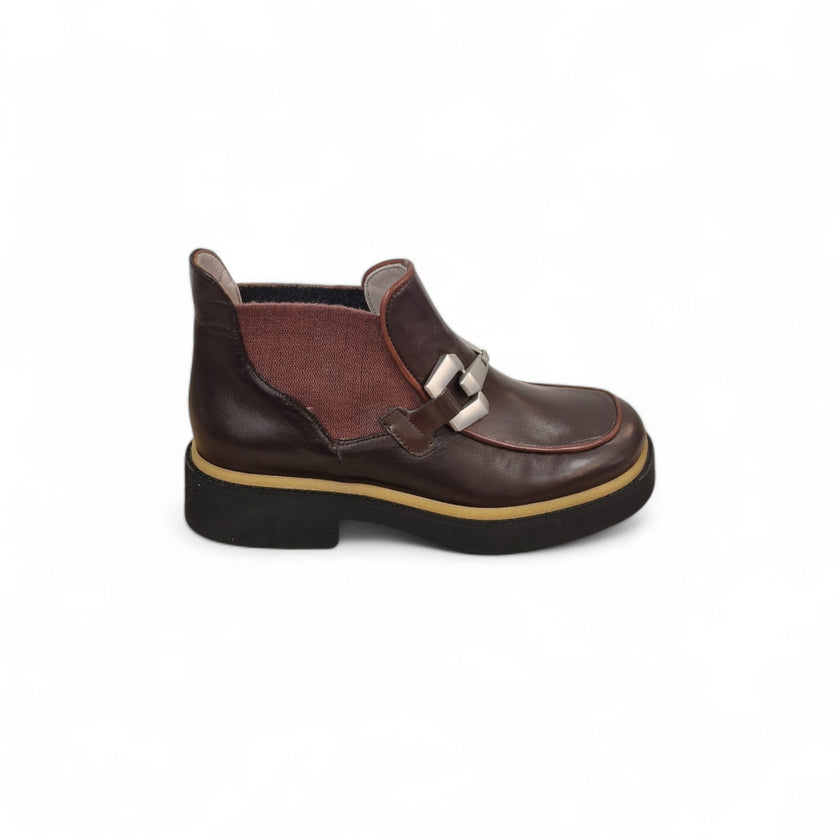 Viola Ricci Alice - Stivaletto beatles pelle cioccolato - rhum Shopping Online