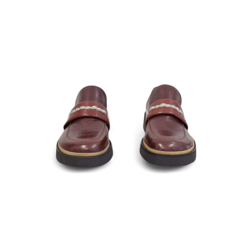 Viola Ricci Alice - Mocassino pelle mogano - rhum Prezzo Ridotto