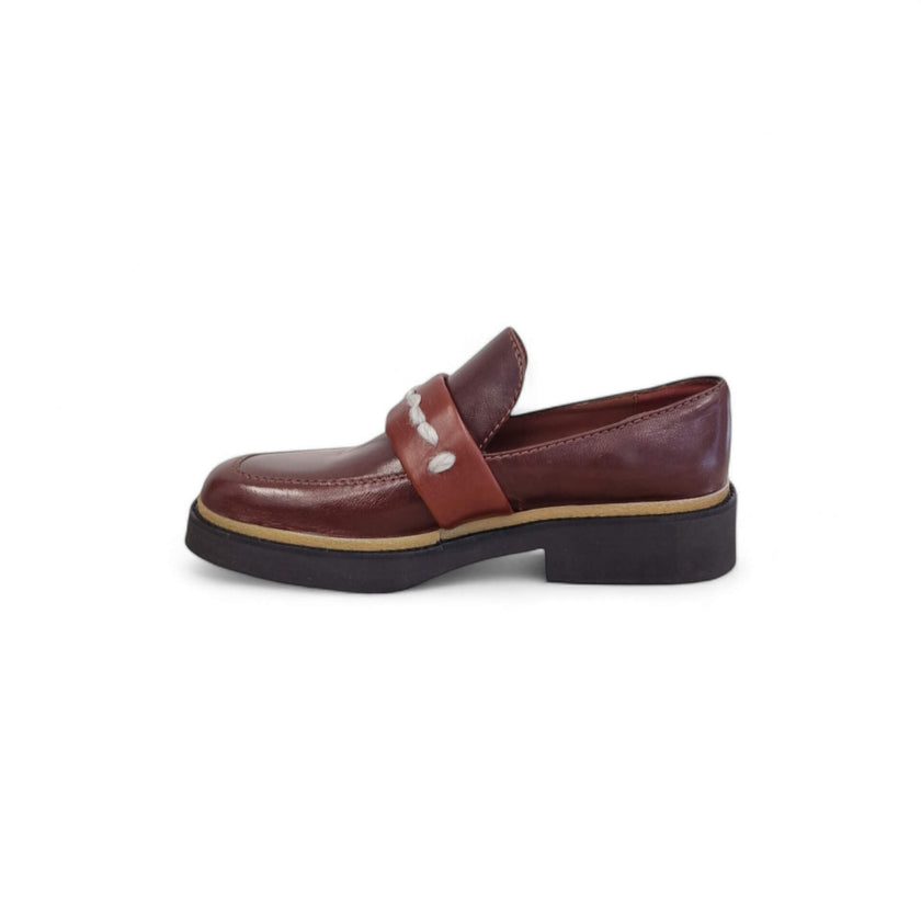 Viola Ricci Alice - Mocassino pelle mogano - rhum Prezzo Ridotto