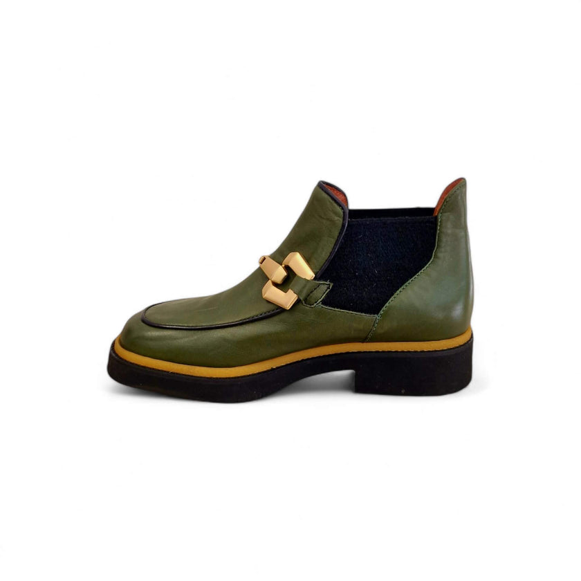 Viola Ricci Alice - Stivaletto beatles pelle verde Presa