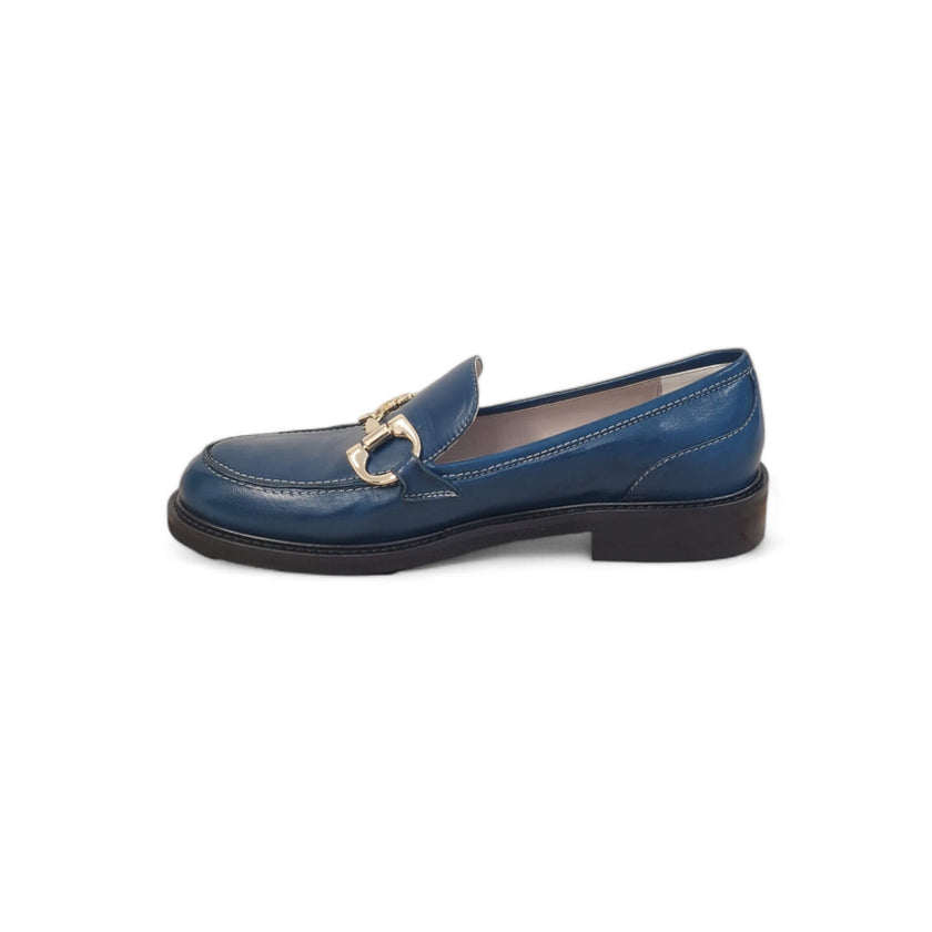 Viola Ricci Gaia - Mocassino nappa glove bleu' Offerta