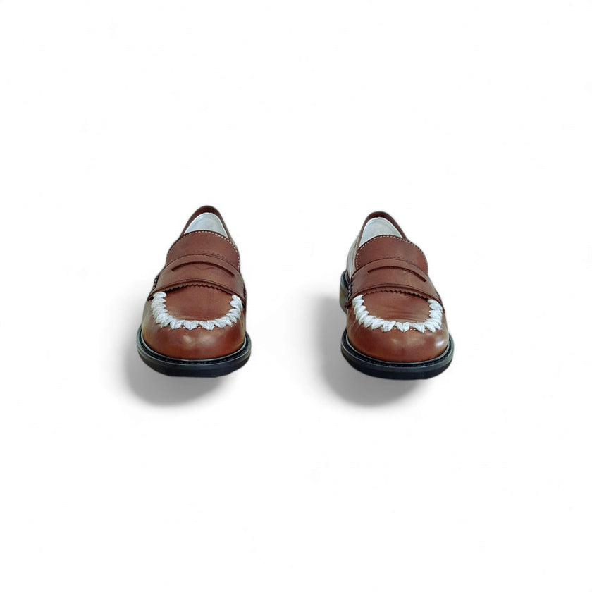 Viola Ricci Gaia - Mocassino nappa glove rhum - lana Saldi