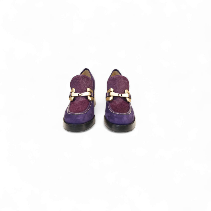 Viola Ricci Lya - Mocassino con tacco Viola Soddisfazione Garantita