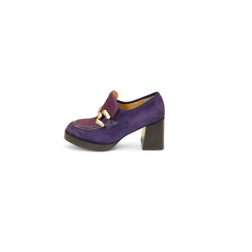 Viola Ricci Lya - Mocassino con tacco Viola Soddisfazione Garantita