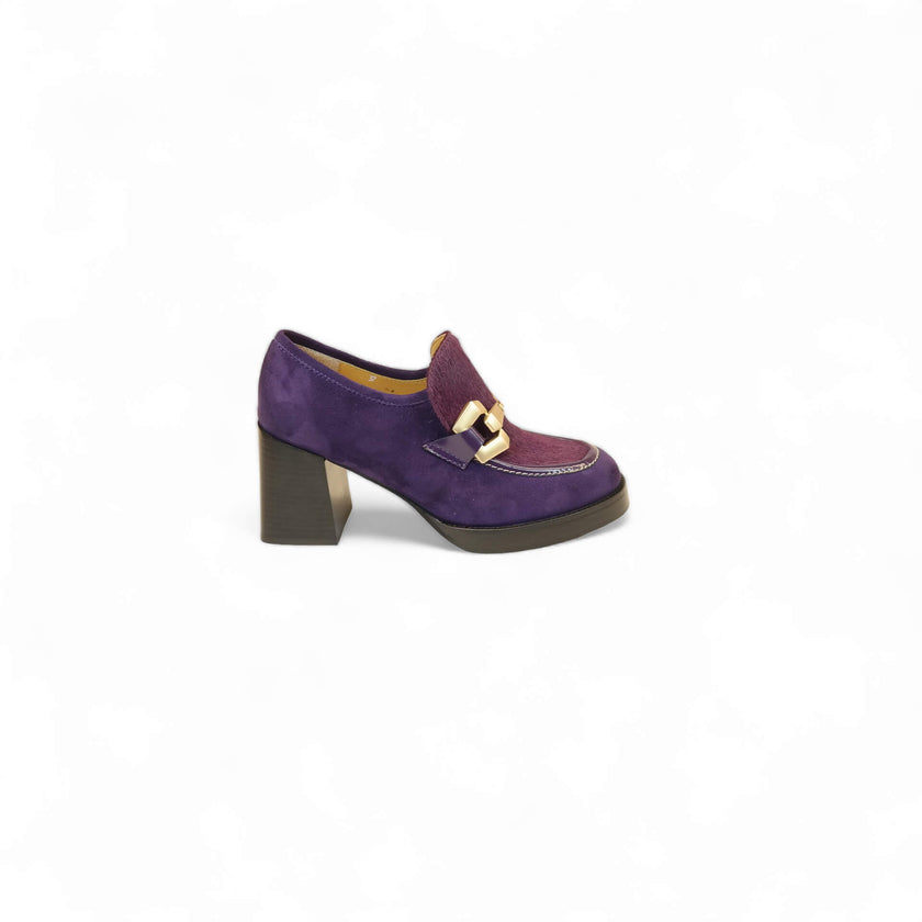 Viola Ricci Lya - Mocassino con tacco Viola Soddisfazione Garantita