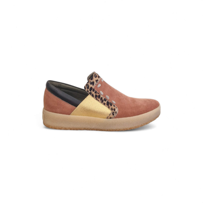Viola Ricci Regina - slip on in pelle rosa antico animalier - smith Consegna Veloce