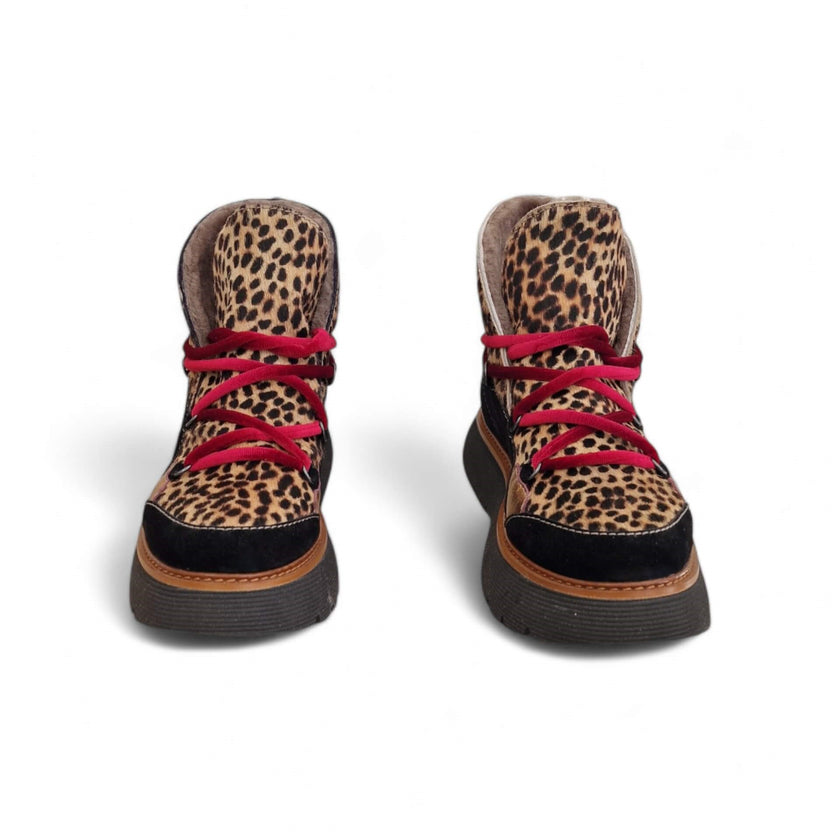 Viola Ricci Regina - tronchetto nero animalier - kombat Fino Al -60%