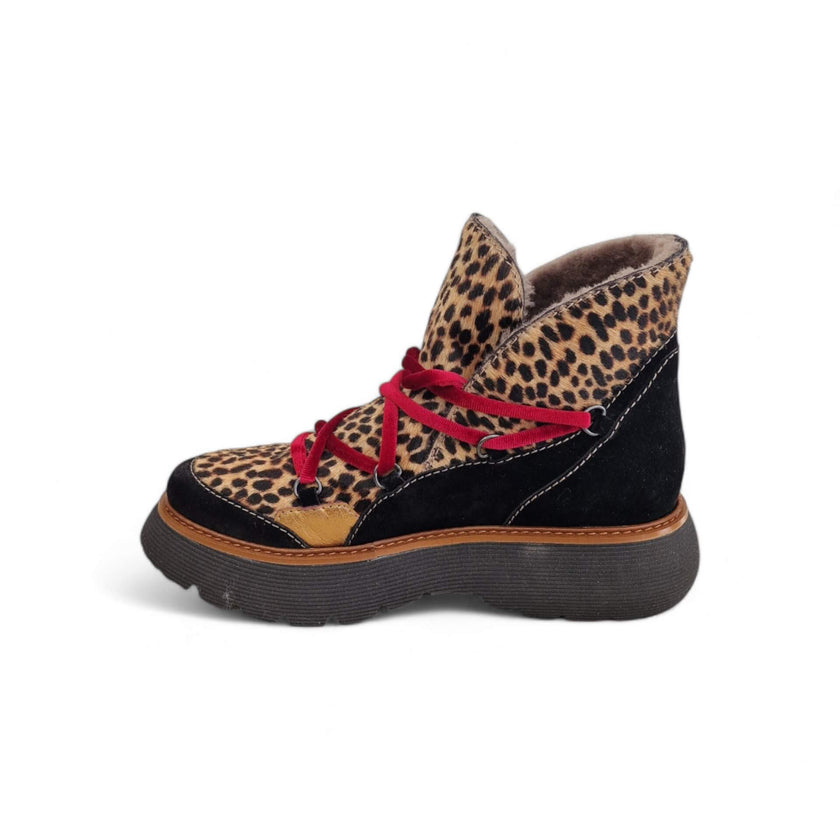 Viola Ricci Regina - tronchetto nero animalier - kombat Fino Al -60%