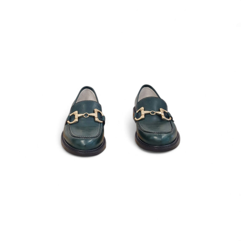 Viola Ricci Gaia - Mocassino nappa glove verde Saldi