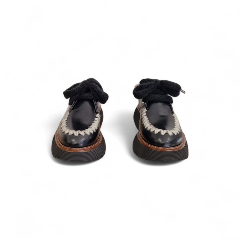 Viola Ricci Gio - Scarpa allacciata nera Vendite Flash