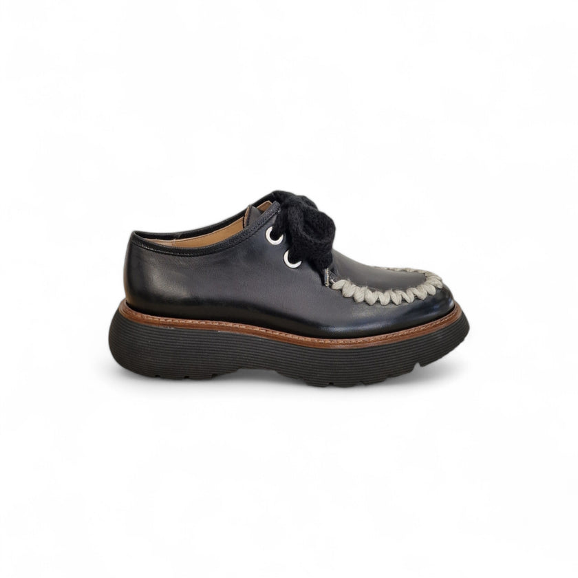 Viola Ricci Gio - Scarpa allacciata nera Vendite Flash