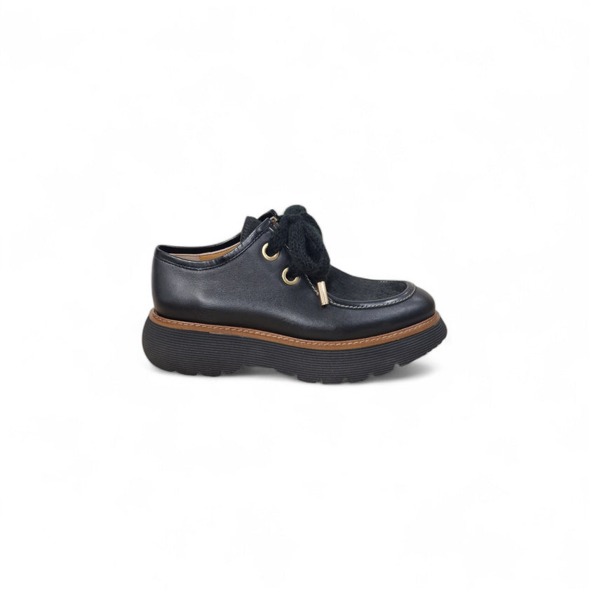 Viola Ricci Gio - Scarpa allacciata nera kav Negozio