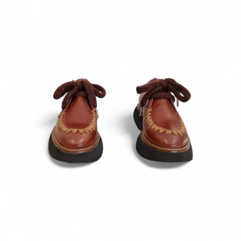 Viola Ricci Gio - Scarpa allacciata rhum Nuova