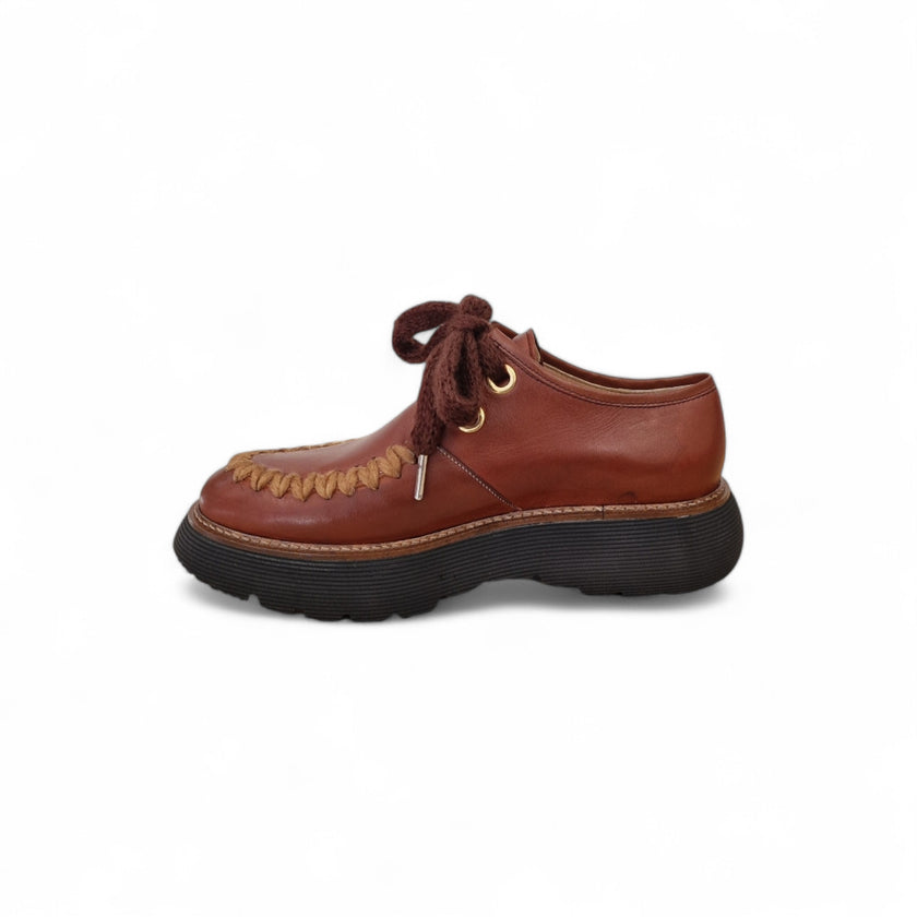 Viola Ricci Gio - Scarpa allacciata rhum Nuova